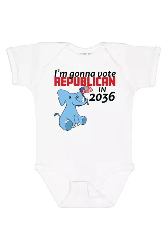 Bella Canvas I'm Gonna Vote Republican In 2036 Baby Election Presidential Bodysuit