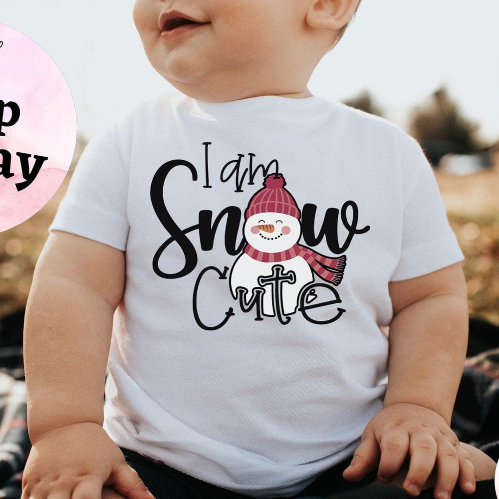 Bella Canvas I'm Snow Cute Baby, Holiday Baby Clothes, Christmas Baby ...