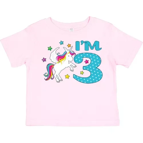 Bella Canvas I'm Three - Unicorn, 3rd Birthday Toddler Toddler Shirt Birthdays Third Old