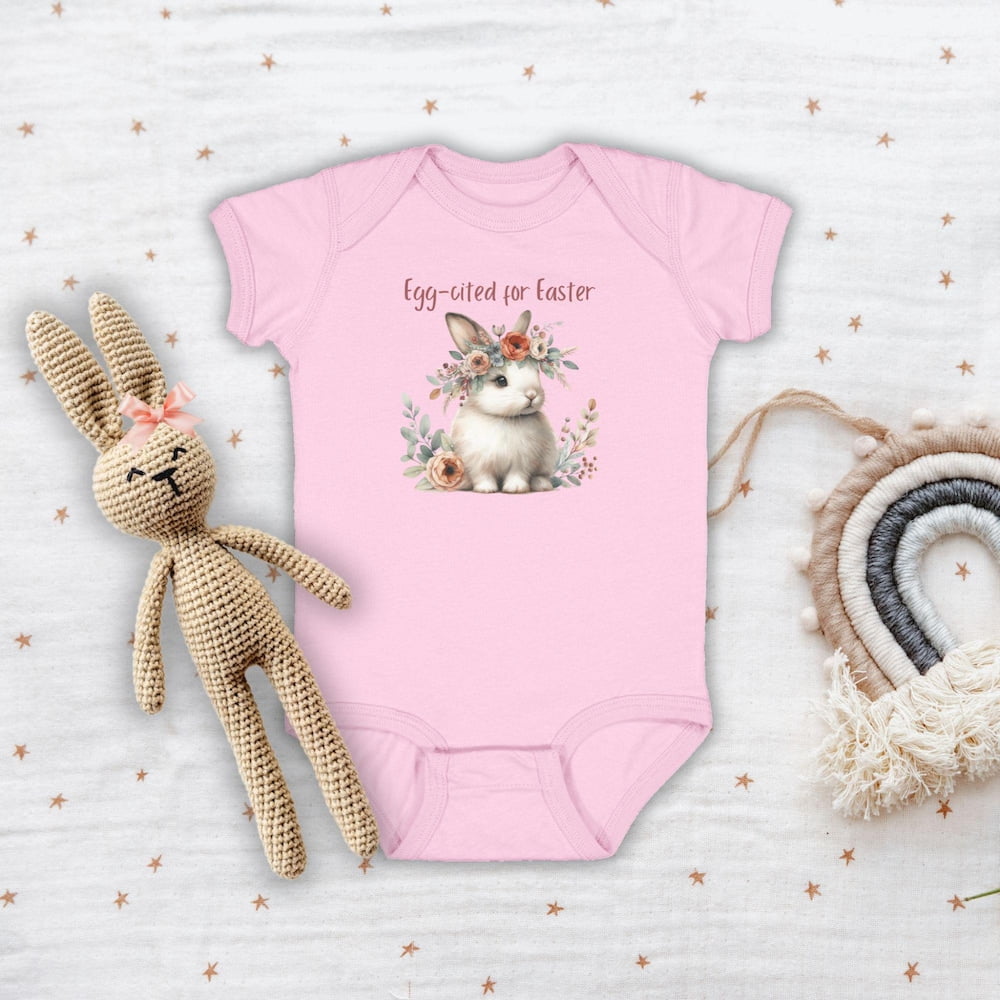 Bella Canvas Infant Easter Bodysuit, Egg-Cited for Easter, Baby Easter ...
