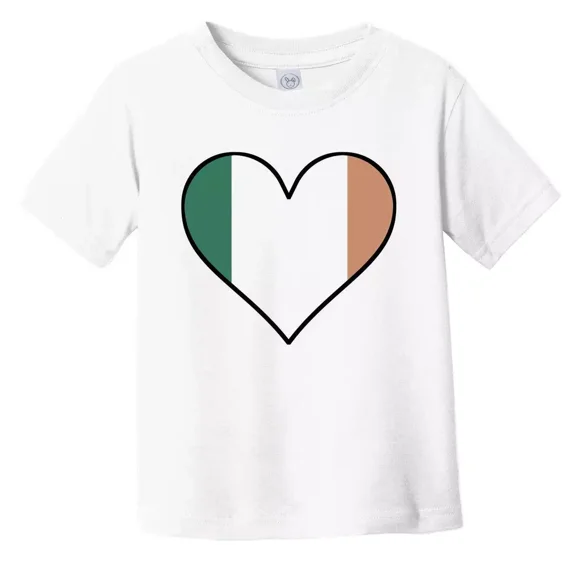 Bella Canvas Irish Flag - Cute Irish Flag Heart - IrelandToddler Shirt Boys & Girls Shirt, Gift for Baby or Kids