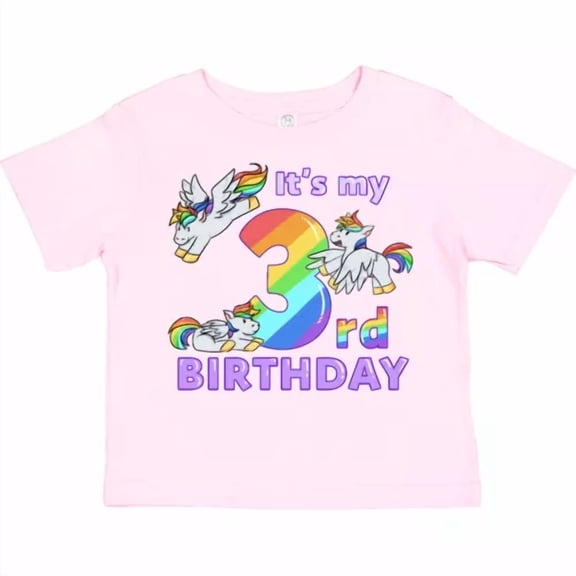 Bella Canvas It's My 3rd Birthday Unicorn Toddler Toddler Shirt Pegasus 3 Party Three Old