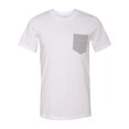 thumbnail image 1 of Bella + Canvas Men's Jersey Short-Sleeve Pocket T-Shirt - WHITE/ ATH HTHR - M, 1 of 2