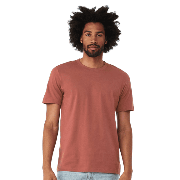 Bella Canvas Jersey T-Shirt Single Pack, Men's Crewneck Short Sleeves Clay Tee, XL