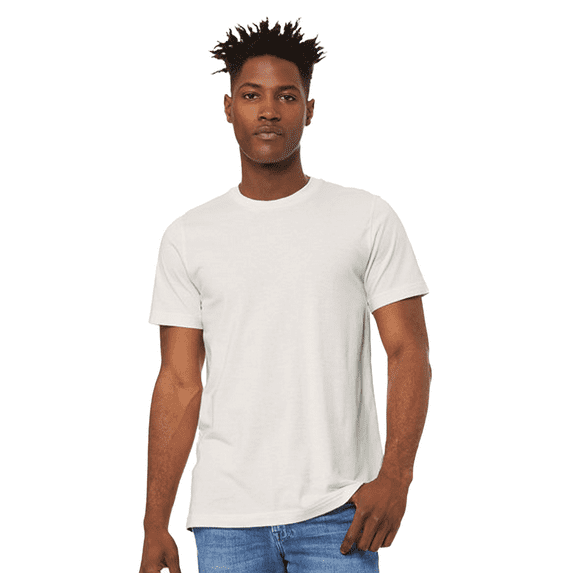 Bella Canvas Jersey T-Shirt Single Pack, Men's Crewneck Short Sleeves Vintage White Tee, 3XL
