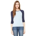 thumbnail image 1 of BE 2000 BABY RB 3/4 SLV RGLAN (BABY BLUE/ NAVY 2XL), 1 of 4