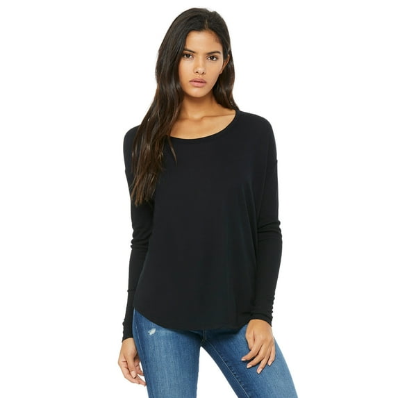 Bella + Canvas Ladies' Flowy Long-Sleeve T-Shirt with 2x1 Sleeves - 8852