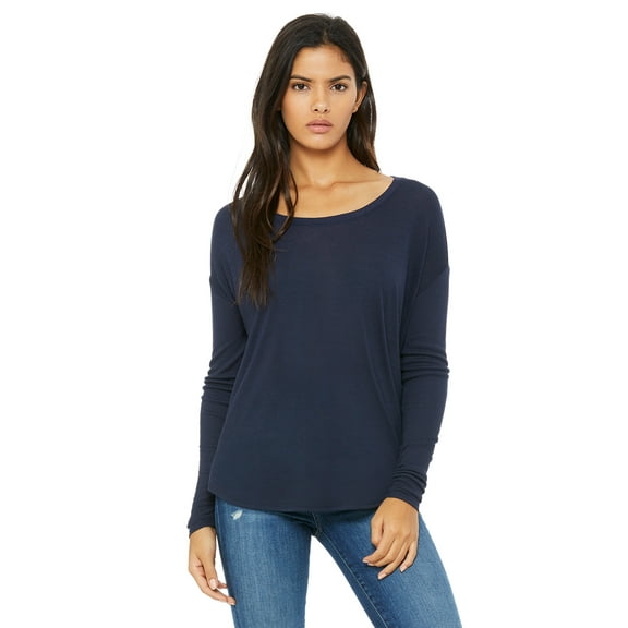 Bella   Canvas Ladies' Flowy Long-Sleeve T-Shirt with 2x1 Sleeves - 8852