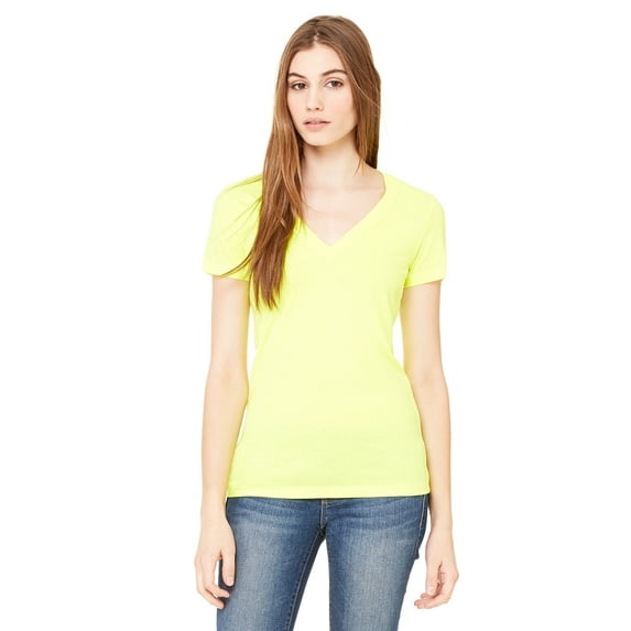 Bella + Canvas Ladies' Jersey Short-Sleeve Deep V-Neck T-Shirt - B6035