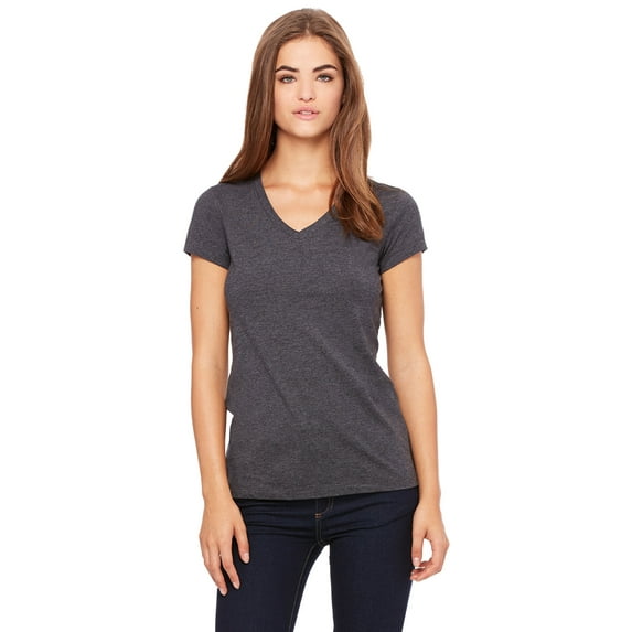 Bella + Canvas Ladies' Jersey Short-Sleeve V-Neck T-Shirt - B6005