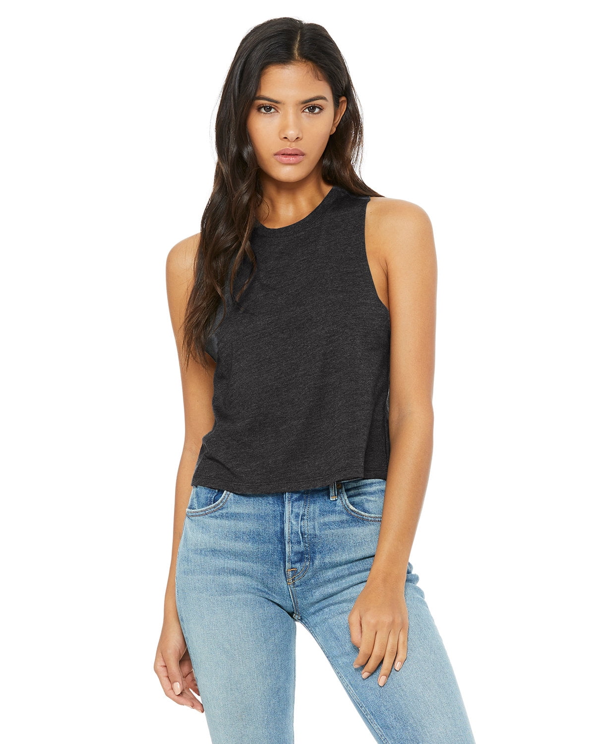 Bella + Canvas Ladies' Racerback Cropped Tank - 6682 - Walmart.com