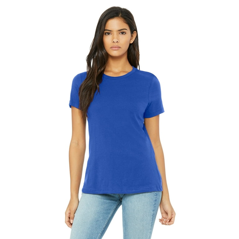 Bella Canvas Ladies Relaxed Jersey Short Sleeve T Shirt B6400 Walmart