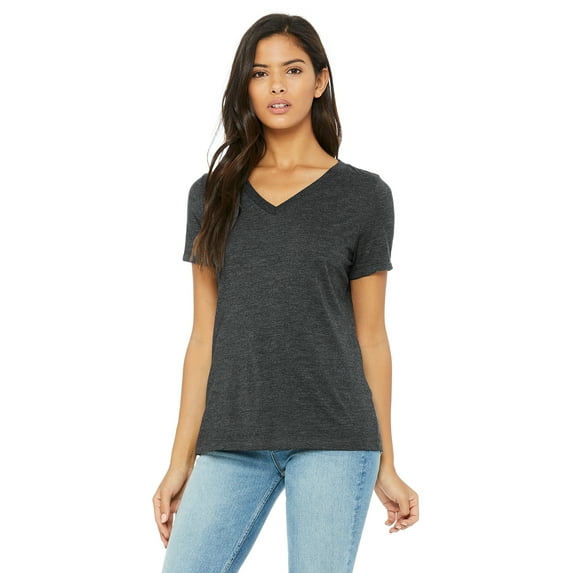 Bella + Canvas Ladies' Relaxed Jersey Short-Sleeve V-Neck T-Shirt - 6405
