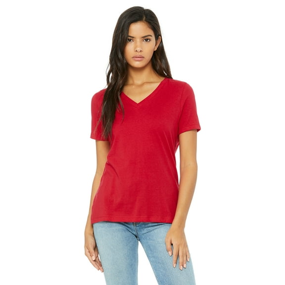 Bella + Canvas Ladies' Relaxed Jersey Short-Sleeve V-Neck T-Shirt - 6405