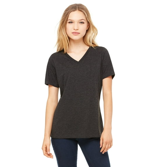 Bella + Canvas Ladies' Relaxed Jersey Short-Sleeve V-Neck T-Shirt - 6405