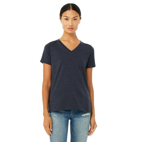 Bella + Canvas Ladies' Relaxed Jersey Short-Sleeve V-Neck T-Shirt - 6405