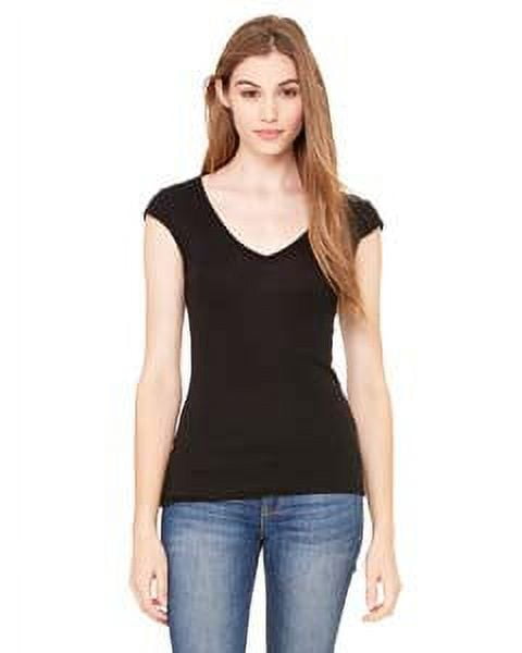 Cap sleeve v neck t cheap shirt