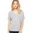 thumbnail image 1 of Bella + Canvas Ladies' Slouchy V-Neck T-Shirt L ATHLETIC HEATHER, 1 of 5