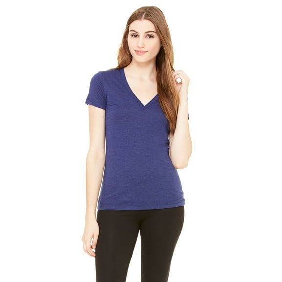 Bella Canvas Ladies' Triblend Short-Sleeve Deep V-Neck T-Shirt - 8435