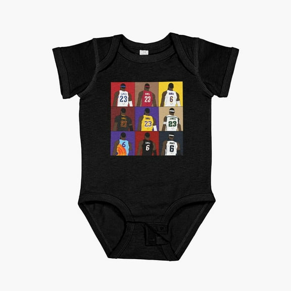 Bella Canvas Lebron James Grid Short Sleeve Baby One-Piece Newborn Gender Neutral Outfit, Baby Boy Or Girl Bodysuit, Birrthday Gifts