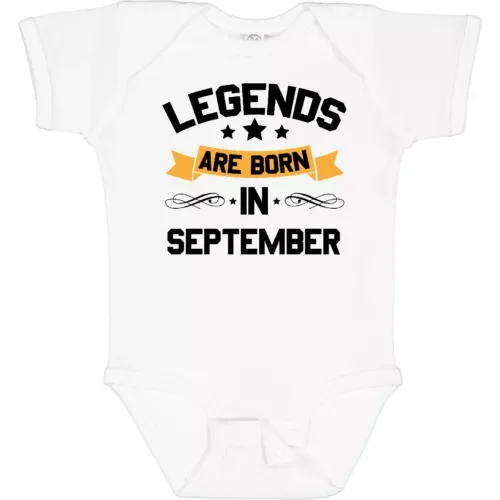 Bella Canvas Legends Are Born In September Baby Bodysuit Birthdays Month Birthday Baby Bodysuit