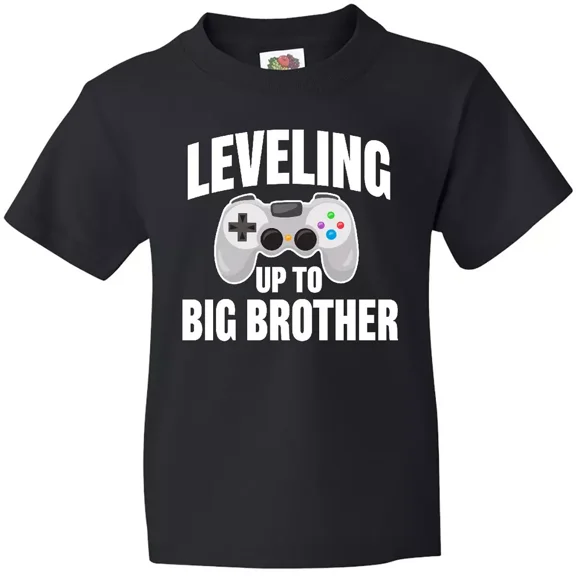 Bella Canvas Leveling Up To Big Brother Bro Little Brothers Gamer Toddler Shirt