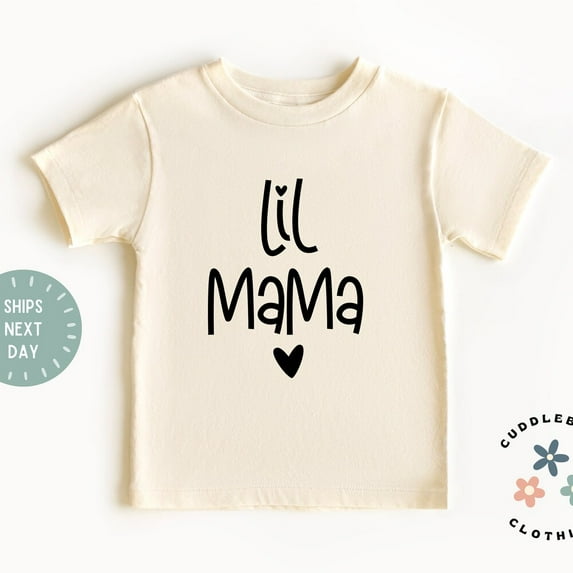 Bella Canvas Lil Mama Toddler Girl Shirt, Cute Little Mama Heart Girls Tee, Mother's Day Gift, Bithday Girl Gift, Cute Toddler, Kids Shirt