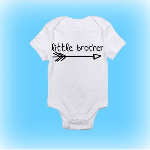 Bella Canvas with Little Brother - Unique Shower Gift - - Little Brother - Baby Shower Idea - Baby Boy- Gift For Newborn Baby Cool Baby Clothing Baby Boy or Girl Bodysuit Gift