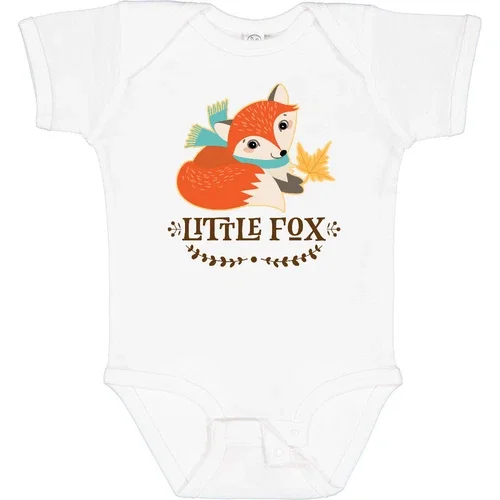 Bella Canvas Little Fox Outfit New Baby Infant Creeper Animals Cute Childs Fall Hws Bodysuit