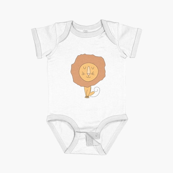 Bella Canvas Little Lion Short Sleeve Baby One-Piece Newborn Gender Neutral Outfit, Baby Boy Or Girl Bodysuit, Birrthday Gifts