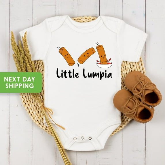 Bella Canvas Little Lumpia Baby, Cute and Funny Filipino Food Baby Clothes, Baby Girl or Boy Shirt, Unisex Newborn Gift, Flipino Baby Gift
