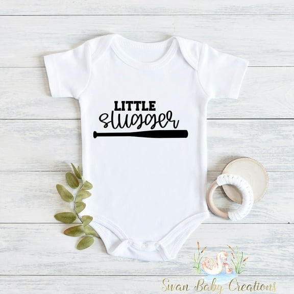 Bella Canvas with Little Slugger, Baller, Baseball , Sport Baby, Baseball Baby Gift, Baseball Dad, Eat Sleep Baseball Cute And Cool Baby Boy or Girl Bodysuit Gift