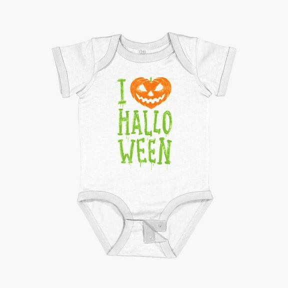 Bella Canvas Love Halloween Short Sleeve Baby One-Piece Newborn Gender Neutral Outfit, Baby Boy Or Girl Bodysuit, Birrthday Gifts