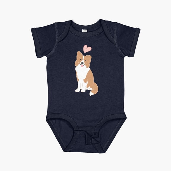 Bella Canvas Love Red Border Collie Short Sleeve Baby One-Piece Newborn Gender Neutral Outfit, Baby Boy Or Girl Bodysuit, Birrthday Gifts