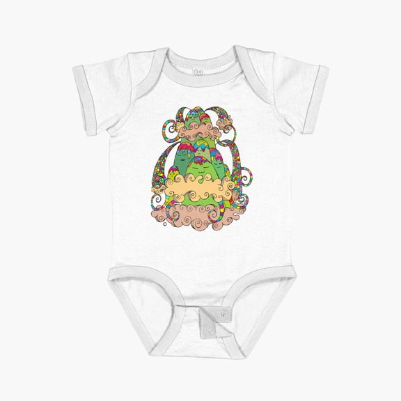 Bella Canvas Magic Mountain Color Short Sleeve Baby One-Piece Newborn Gender Neutral Outfit, Baby Boy Or Girl Bodysuit, Birrthday Gifts
