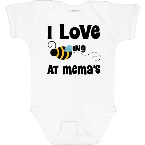 Bella Canvas Mema Grandchild Honeybee Baby Bodysuit From Grandkids House Beeing Bee Baby Bodysuit