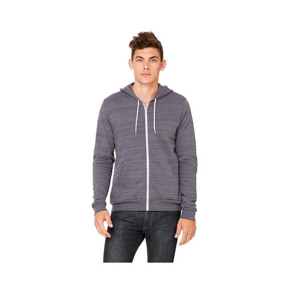 Bella Canvas Men'S 3739 Unisex Poly-Cotton Fleece Full-Zip Hoodie