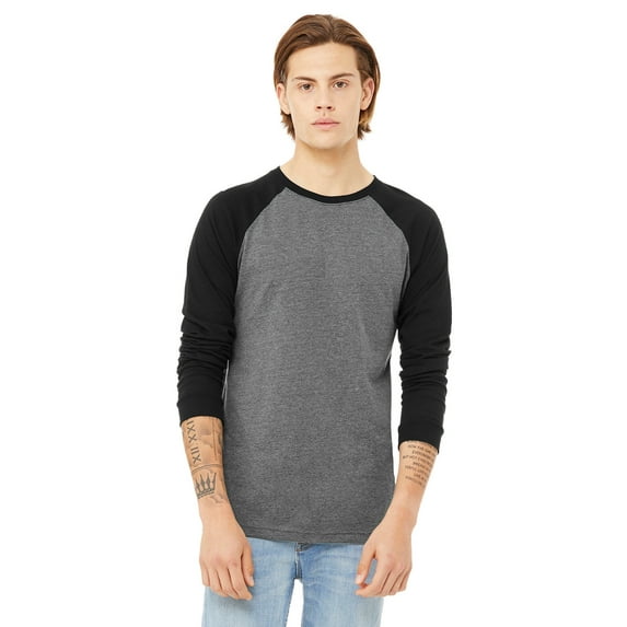 Bella + Canvas Men's Jersey Long-Sleeve Baseball T-Shirt - 3000C