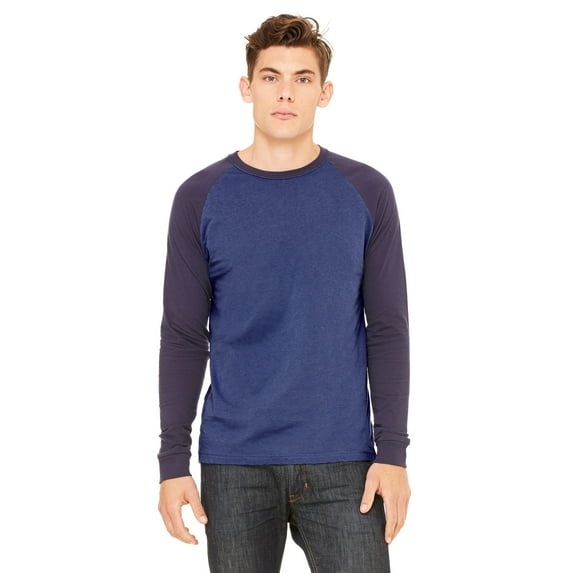 Bella + Canvas Men's Jersey Long-Sleeve Baseball T-Shirt - 3000C