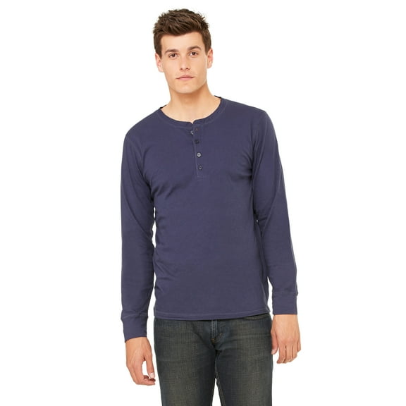 Bella + Canvas Men's Jersey Long-Sleeve Henley