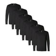 thumbnail image 1 of Bella Canvas Men's Jersey Long Sleeve Tee, Soft Cotton Casual Long Tee, Black Sports T-Shirt 6 Pack, 2XL, 1 of 5