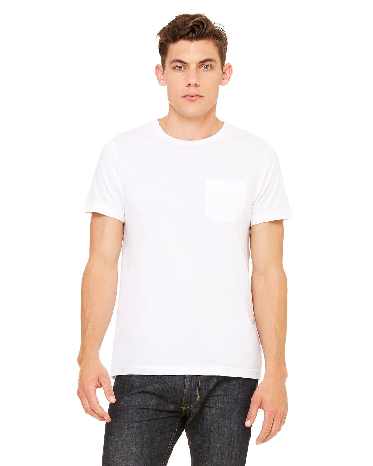 Bella + Canvas Men's Jersey Short Sleeve Pocket Tee - Walmart.com