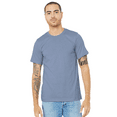 thumbnail image 1 of Bella Canvas Men's Jersey T-Shirt, CVC Short Sleeve Crewneck Heather Blue Tee, 3XL, 1 of 5