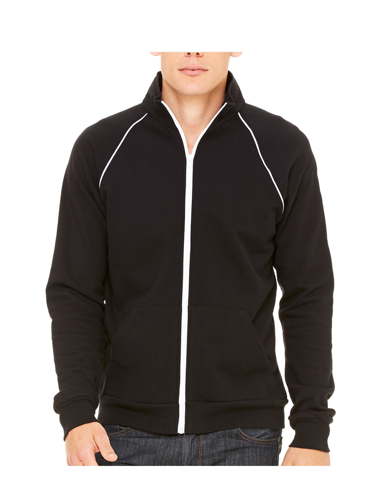 Piped fleece cheap jacket