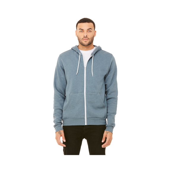 Bella + Canvas Men's Poly-Cotton Fleece Full-Zip Hoodie, Style 3739