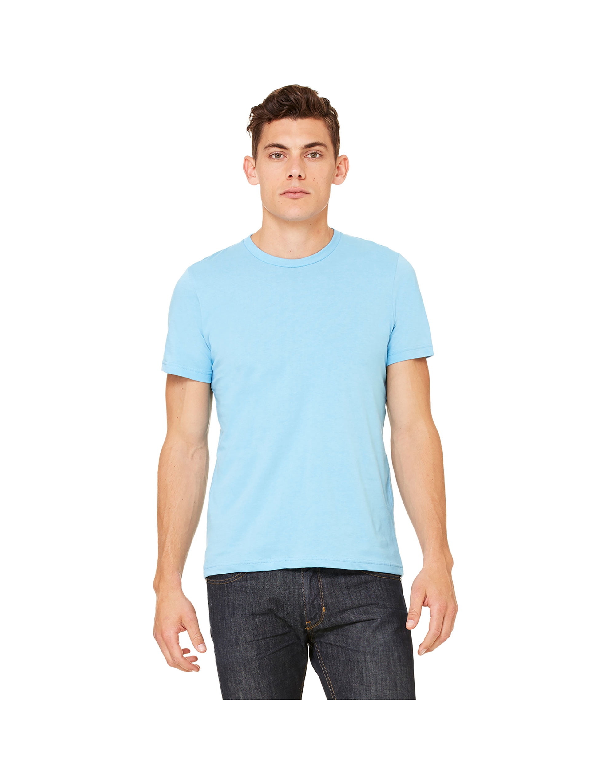 Bella+Canvas Men's Taped Shoulders Crewneck T-Shirt - 4.2 Oz, 100% Airlume Cotton, Unisex Fit