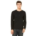 thumbnail image 1 of Bella + Canvas Men's four-button placket Long Sleeve Henley 3150, 1 of 3