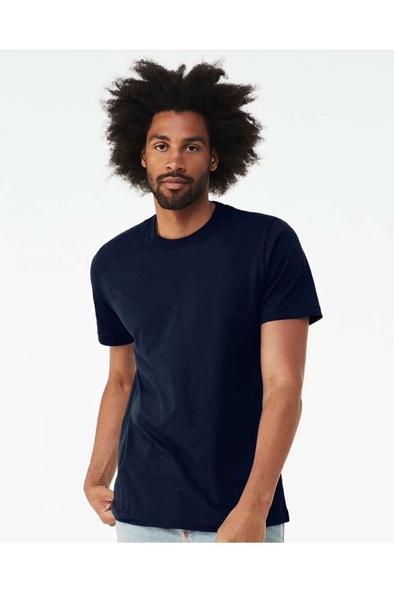 Bella Canvas Mens CVC Jersey Tee, 2XL, Solid Navy Blend