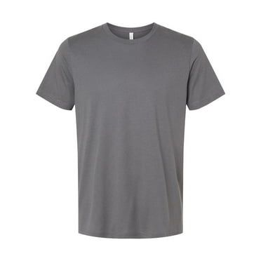 Bella Canvas Mens CVC Jersey Tee, M, Solid Asphalt Blend