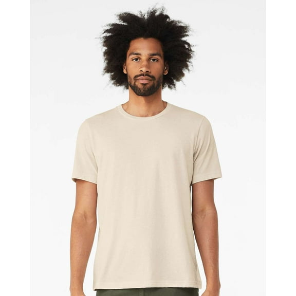 Bella Canvas Mens CVC Jersey Tee, XL, Heather Oatmeal